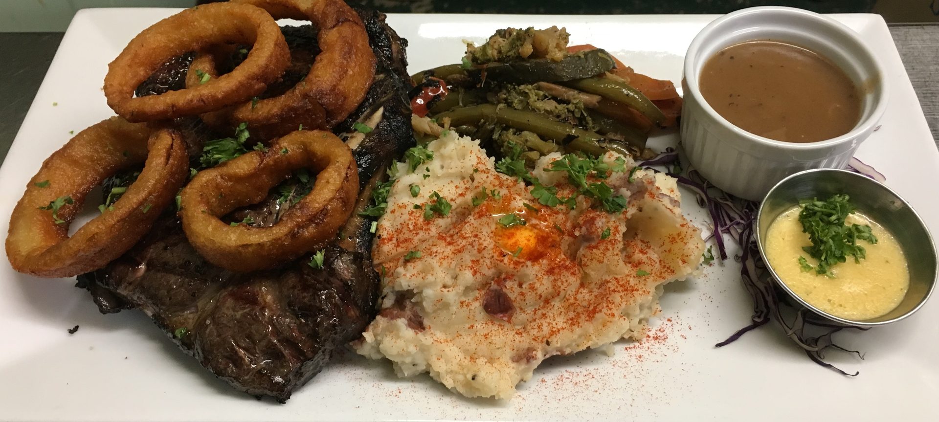 Rib eye meal